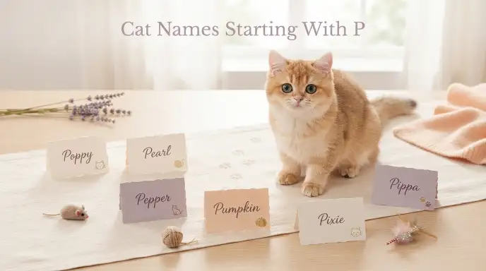 cat names starting with p