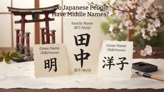 do japanese people have middle names