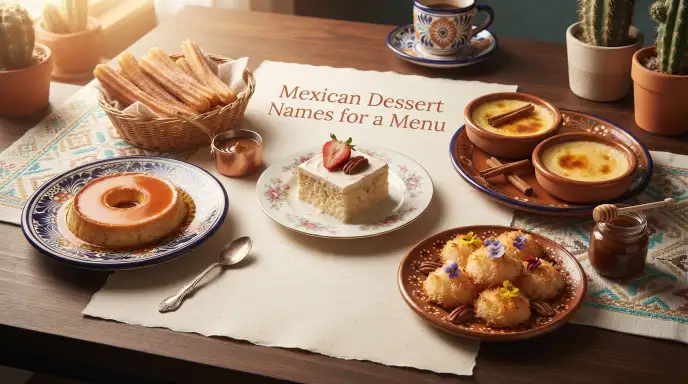 Mexican Dessert Names for a Menu