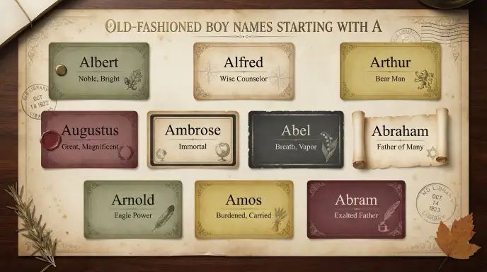 Old-Fashioned Boy Names Starting With A