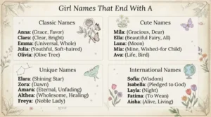 girl names that end with a