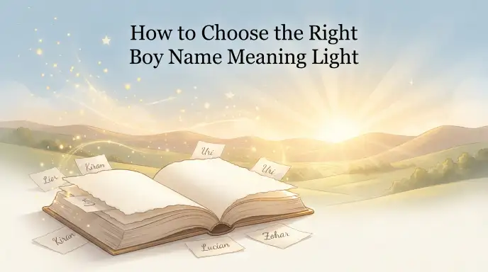 How to Choose the Right Boy Name Meaning Light