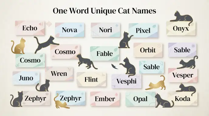 One Word Unique Cat Names