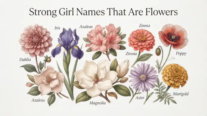 Strong Girl Names That Are Flowers