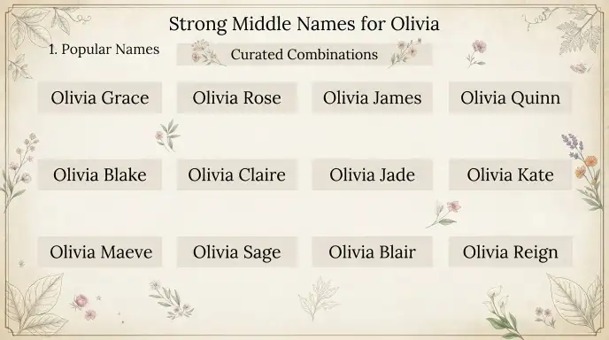 Strong Middle Names for Olivia