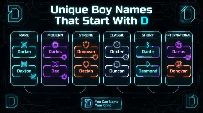 unique names that start with d boy